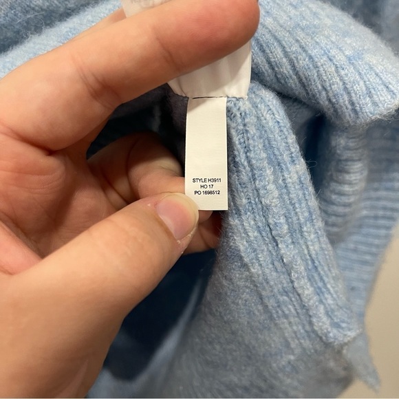 J. Crew Supersoft V-Neck Sweater Heather Blue Small Merino Wool Alpaca - Picture 8 of 11